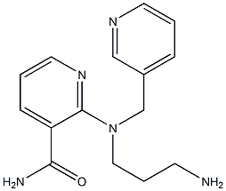 2-[(3-aminopropyl)(pyridin-3-ylmethyl)amino]pyridine-3-carboxamide Struktur