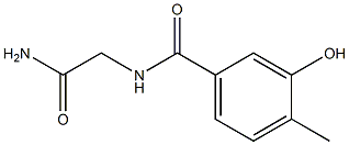 2-[(3-hydroxy-4-methylphenyl)formamido]acetamide Struktur