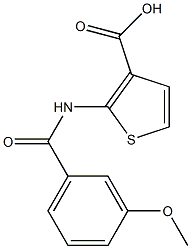 2-[(3-methoxybenzoyl)amino]thiophene-3-carboxylic acid Struktur