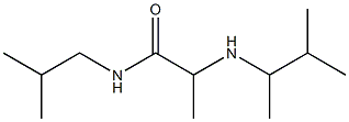 2-[(3-methylbutan-2-yl)amino]-N-(2-methylpropyl)propanamide Struktur