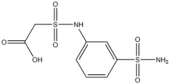 2-[(3-sulfamoylphenyl)sulfamoyl]acetic acid Struktur