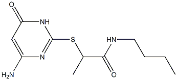 2-[(4-amino-6-oxo-1,6-dihydropyrimidin-2-yl)sulfanyl]-N-butylpropanamide Struktur