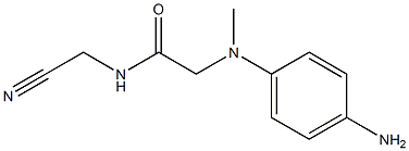 2-[(4-aminophenyl)(methyl)amino]-N-(cyanomethyl)acetamide Struktur