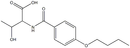 2-[(4-butoxybenzoyl)amino]-3-hydroxybutanoic acid Struktur