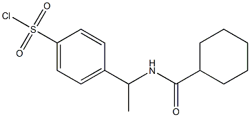 4-[1-(cyclohexylformamido)ethyl]benzene-1-sulfonyl chloride Struktur