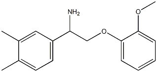 4-[1-amino-2-(2-methoxyphenoxy)ethyl]-1,2-dimethylbenzene Struktur