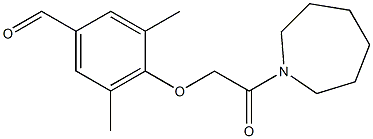 4-[2-(azepan-1-yl)-2-oxoethoxy]-3,5-dimethylbenzaldehyde Struktur