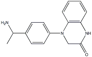 4-[4-(1-aminoethyl)phenyl]-1,2,3,4-tetrahydroquinoxalin-2-one Struktur