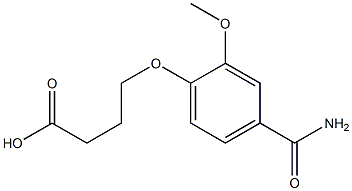 4-[4-(aminocarbonyl)-2-methoxyphenoxy]butanoic acid Struktur