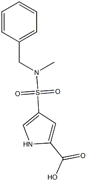 4-[benzyl(methyl)sulfamoyl]-1H-pyrrole-2-carboxylic acid Struktur