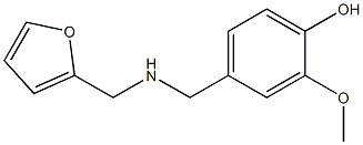 4-{[(2-furylmethyl)amino]methyl}-2-methoxyphenol Struktur