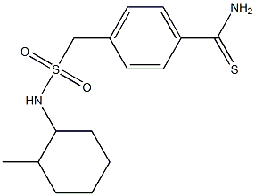 4-{[(2-methylcyclohexyl)sulfamoyl]methyl}benzene-1-carbothioamide Struktur