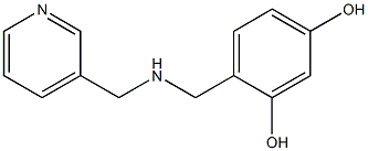 4-{[(pyridin-3-ylmethyl)amino]methyl}benzene-1,3-diol Struktur