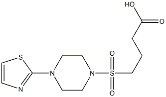 4-{[4-(1,3-thiazol-2-yl)piperazine-1-]sulfonyl}butanoic acid Struktur