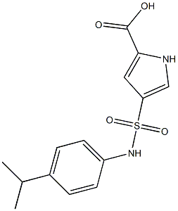 4-{[4-(propan-2-yl)phenyl]sulfamoyl}-1H-pyrrole-2-carboxylic acid Struktur