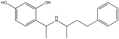 4-{1-[(4-phenylbutan-2-yl)amino]ethyl}benzene-1,3-diol Struktur