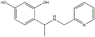 4-{1-[(pyridin-2-ylmethyl)amino]ethyl}benzene-1,3-diol Struktur