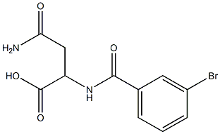 4-amino-2-[(3-bromobenzoyl)amino]-4-oxobutanoic acid Struktur