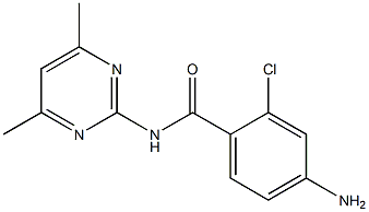 4-amino-2-chloro-N-(4,6-dimethylpyrimidin-2-yl)benzamide Struktur