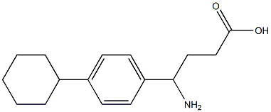 4-amino-4-(4-cyclohexylphenyl)butanoic acid Struktur