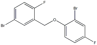 4-bromo-2-(2-bromo-4-fluorophenoxymethyl)-1-fluorobenzene Struktur