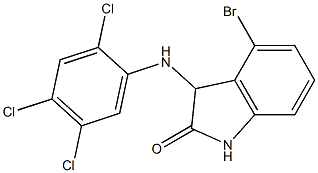 4-bromo-3-[(2,4,5-trichlorophenyl)amino]-2,3-dihydro-1H-indol-2-one Struktur