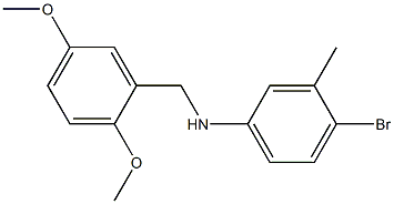 4-bromo-N-[(2,5-dimethoxyphenyl)methyl]-3-methylaniline Struktur