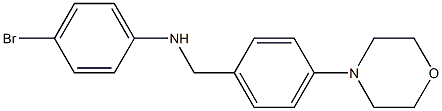 4-bromo-N-{[4-(morpholin-4-yl)phenyl]methyl}aniline Struktur