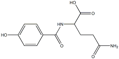 4-carbamoyl-2-[(4-hydroxyphenyl)formamido]butanoic acid Struktur