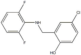 4-chloro-2-{[(2,6-difluorophenyl)amino]methyl}phenol Struktur