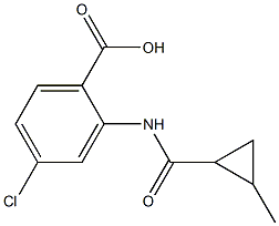 4-chloro-2-{[(2-methylcyclopropyl)carbonyl]amino}benzoic acid Struktur