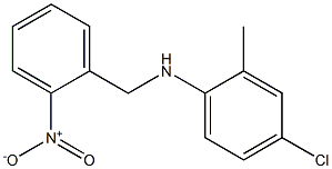 4-chloro-2-methyl-N-[(2-nitrophenyl)methyl]aniline Struktur