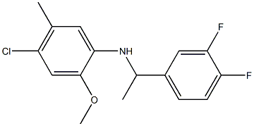 4-chloro-N-[1-(3,4-difluorophenyl)ethyl]-2-methoxy-5-methylaniline Struktur