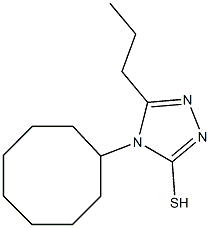 4-cyclooctyl-5-propyl-4H-1,2,4-triazole-3-thiol Struktur