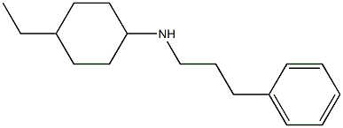 4-ethyl-N-(3-phenylpropyl)cyclohexan-1-amine Struktur