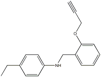 4-ethyl-N-{[2-(prop-2-yn-1-yloxy)phenyl]methyl}aniline Struktur