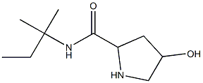 4-hydroxy-N-(2-methylbutan-2-yl)pyrrolidine-2-carboxamide Struktur