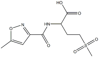 4-methanesulfonyl-2-[(5-methyl-1,2-oxazol-3-yl)formamido]butanoic acid Struktur