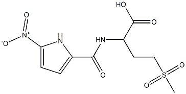 4-methanesulfonyl-2-[(5-nitro-1H-pyrrol-2-yl)formamido]butanoic acid Struktur