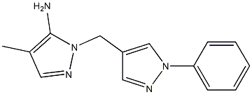 4-methyl-1-[(1-phenyl-1H-pyrazol-4-yl)methyl]-1H-pyrazol-5-amine Struktur