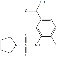 4-methyl-3-[(pyrrolidine-1-sulfonyl)amino]benzoic acid Struktur