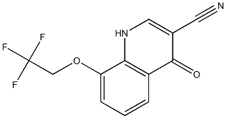 4-oxo-8-(2,2,2-trifluoroethoxy)-1,4-dihydroquinoline-3-carbonitrile Struktur