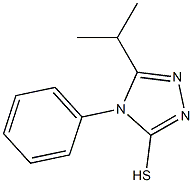 4-phenyl-5-(propan-2-yl)-4H-1,2,4-triazole-3-thiol Struktur