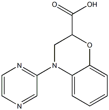 4-pyrazin-2-yl-3,4-dihydro-2H-1,4-benzoxazine-2-carboxylic acid Struktur