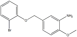 5-(2-bromophenoxymethyl)-2-methoxyaniline Struktur