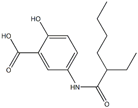 5-(2-ethylhexanamido)-2-hydroxybenzoic acid Struktur