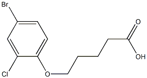 5-(4-bromo-2-chlorophenoxy)pentanoic acid Struktur