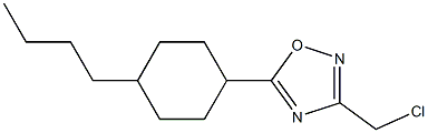 5-(4-butylcyclohexyl)-3-(chloromethyl)-1,2,4-oxadiazole Struktur