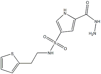 5-(hydrazinocarbonyl)-N-(2-thien-2-ylethyl)-1H-pyrrole-3-sulfonamide Struktur