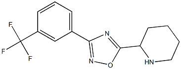 5-(piperidin-2-yl)-3-[3-(trifluoromethyl)phenyl]-1,2,4-oxadiazole Struktur